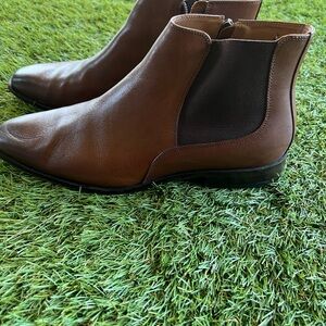 Brown Leather Chelsea Boots